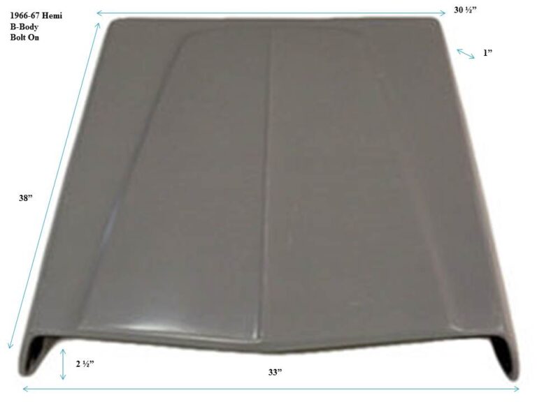 Scoop, Hemi, 19661967, BBody, Bolt On AAR Quality Fiberglass